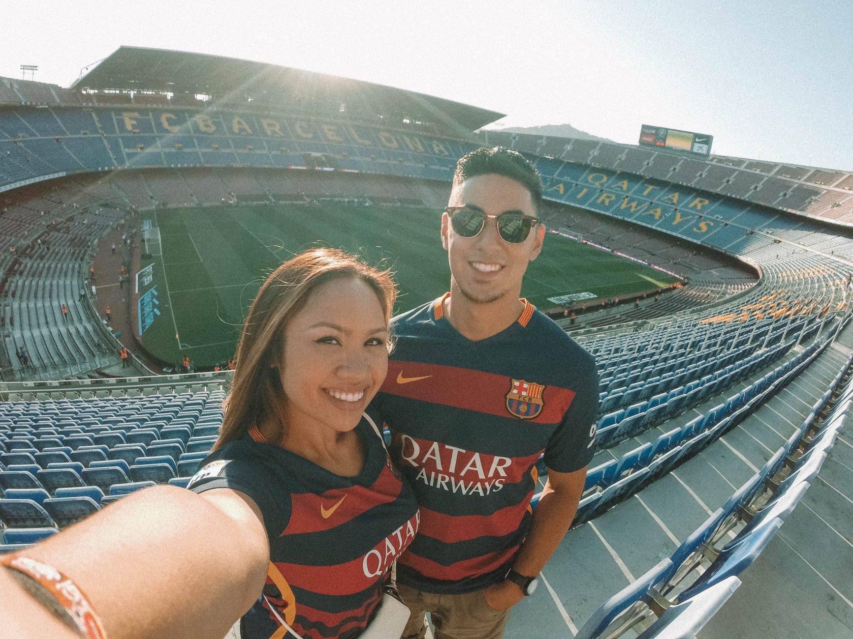 Selfie in Camp Nou Stadium